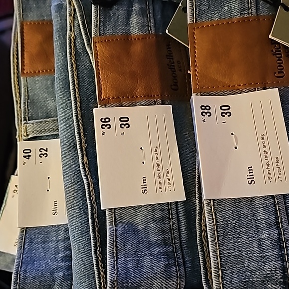 Goodfellow & Co Men's Slim Fit Hemp Robson Distressed Blue Denim Jeans - Picture 12 of 12